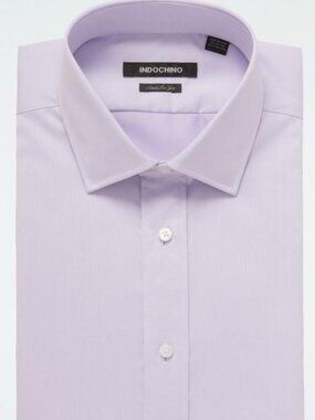 Indochino Lilac Cotton Dress Shirt Custom Made Slim Tailored TALL FIT